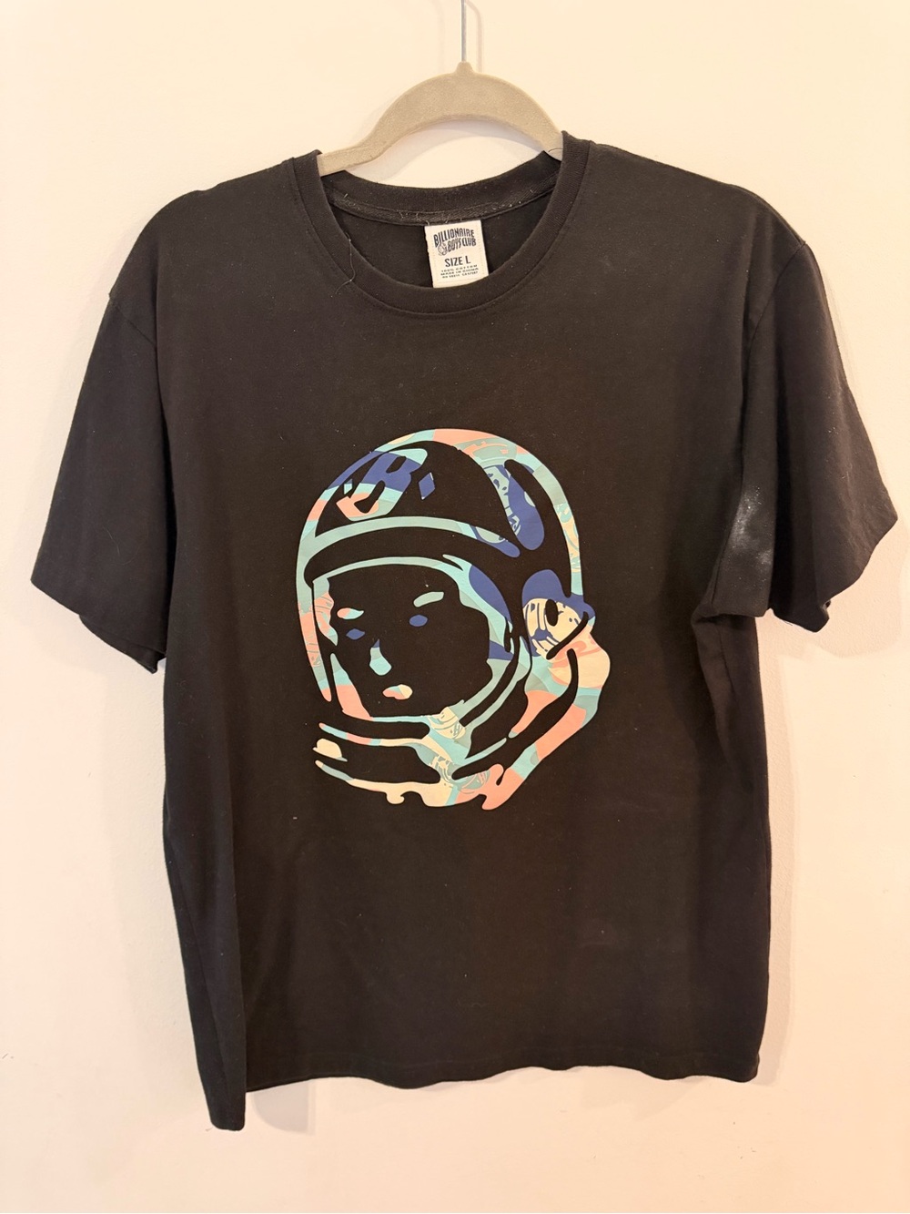 Billionaire Boys Club Black Tee with Multicolor Astronaut Graphic